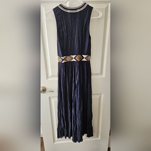 & Other Stories Navy Blue Midi Dress - Picture 6 of 8